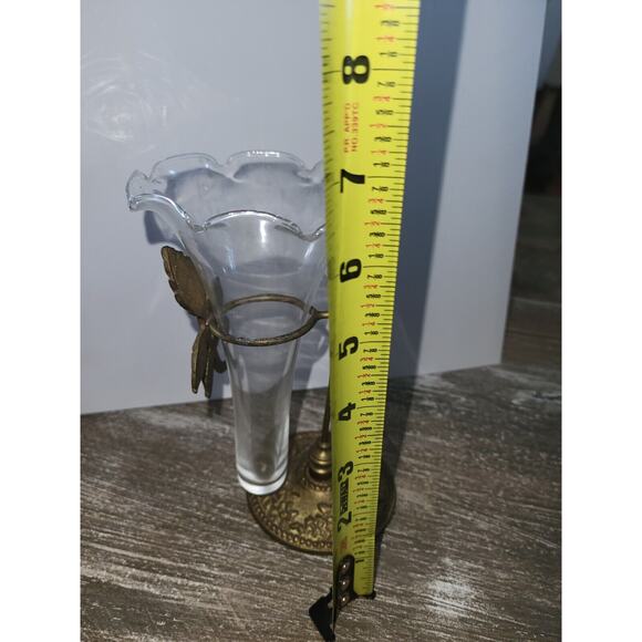 Bombay Company Crown Holder Stand & Handblown Glass Vase Set 1991 Vintage - Picture 7 of 7